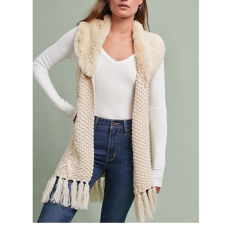 Anthropologie handknit Anchorage Vest xs new with tag - Picture 1 of 9